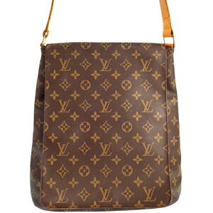 Louis Vuitton Monogram Leather Brown Musette Shoulder Bag